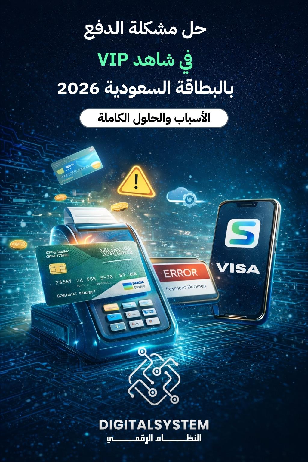 حل مشكلة الدفع في شاهد بالبطاقة السعودية 2026 – الأسباب والحلول الكاملة