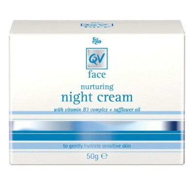 كيو في - فيس كريم الوجه الليلي المرطب - 50 جم
