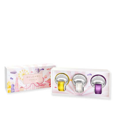 مجموعة ميني بولغاري اومنيا (اميثيست + كريستالين + جولدن سترين) - أو دي تواليت (نسائي) 15X3مل