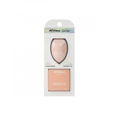 كي اس دي - اسفنجة هوائية وصابون منظف للمسة لطيفة على البشرة - وردي غامق 214