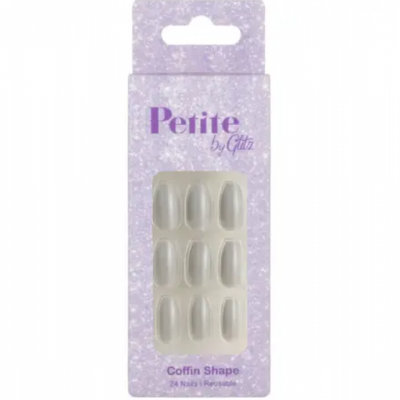 بتيت - اظافر شكل كوفان رمادي مدرج - 13