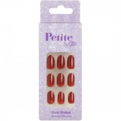 بتيت - اظافر شكل اوفال بني غامق  - 4