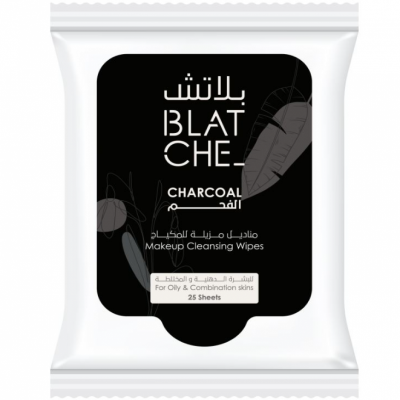 بلاتش - مناديل مزيلة للمكياج بالفحم