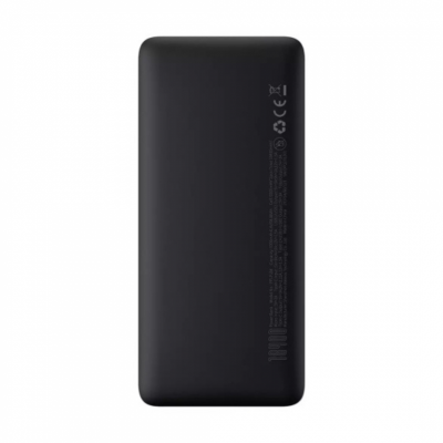 بطارية بيسوس LiFePO4 Digital بسعة 18400 ملي امبير بقوة 20 واط بمنفذين تايب سي ومنفذين يو اس بي - اسود