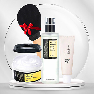 بكج العناية الكورية المتكاملة – ترطيب، تجديد، وحماية من COSRX وBeauty of Joseon