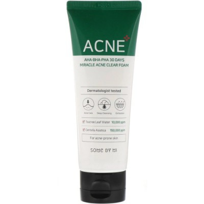 سوم باي مي - منظف رغوة تركيبة 30يوم المعجزة لحب الشباب 100مل - منتجات العناية الكورية