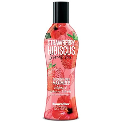 سوبر تان - لوشن تسمير البشرة بالفراولة والكركديه سويت تي 235 مل - مستلزمات الصيف والتان