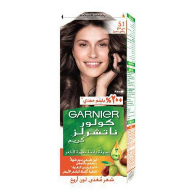 غارنييه - صبغة شعر طبيعية باللون البني الفاتح الرمادي الغامق