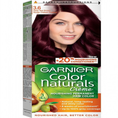 غارنييه - صبغة شعر طبيعية باللون البني الأحمر الغامق