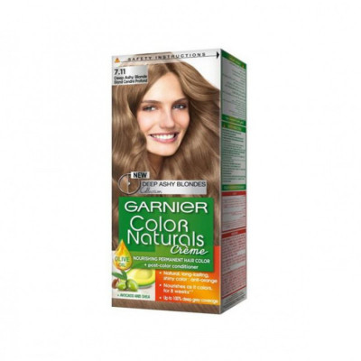 غارنييه - صبغة شعر طبيعية باللون الأشقر الرمادي العميق - العناية بالشعر