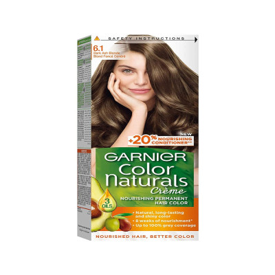 غارنييه - صبغة شعر طبيعية باللون الأشقر الرمادي العميق - العناية بالشعر