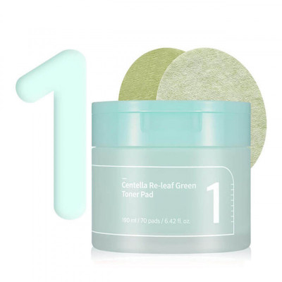 نومبوزين‏ - مسحات تونر 1 بوجهين خضراء لتهدئة البشرة 70 مسحة - العناية بالوجه