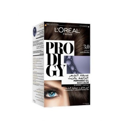 لوريال باريس - صبغة الشعر الدائمة بالزيت بني غامق