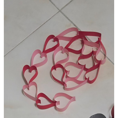 فانسي قلوب ١ متر  - زينة العيد 