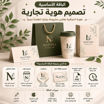 تصميم هوية تجارية  وبصرية حسب الطلب  - التصميم الجرافيك والدعوات الإلكترونية